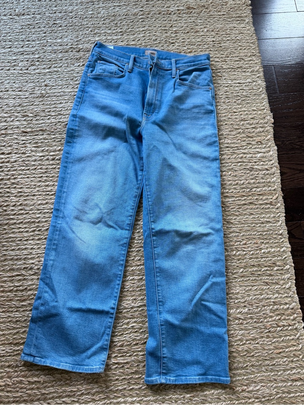 MOTHER Women’s Straight-Leg Jeans in Light Blue Denim